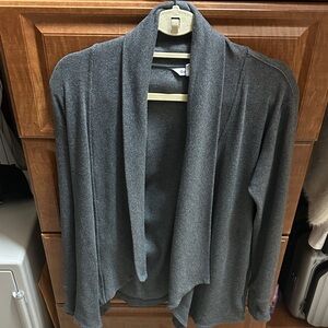 Athleta Charcoal Open-Front Cardigan